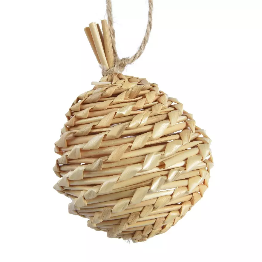 Eminza Boule De Paille à Suspendre (H10 Cm) Naturel