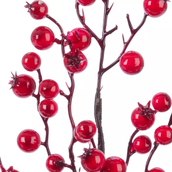 Eminza Branche De Baies (H60 Cm) Holy Rouge Laqué