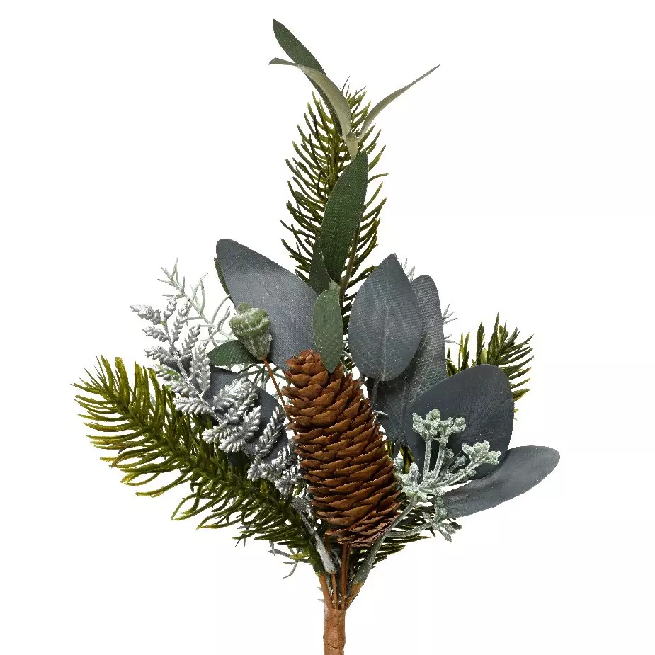 eminza Branche de Noël (25 cm) Eucalyptus Vert