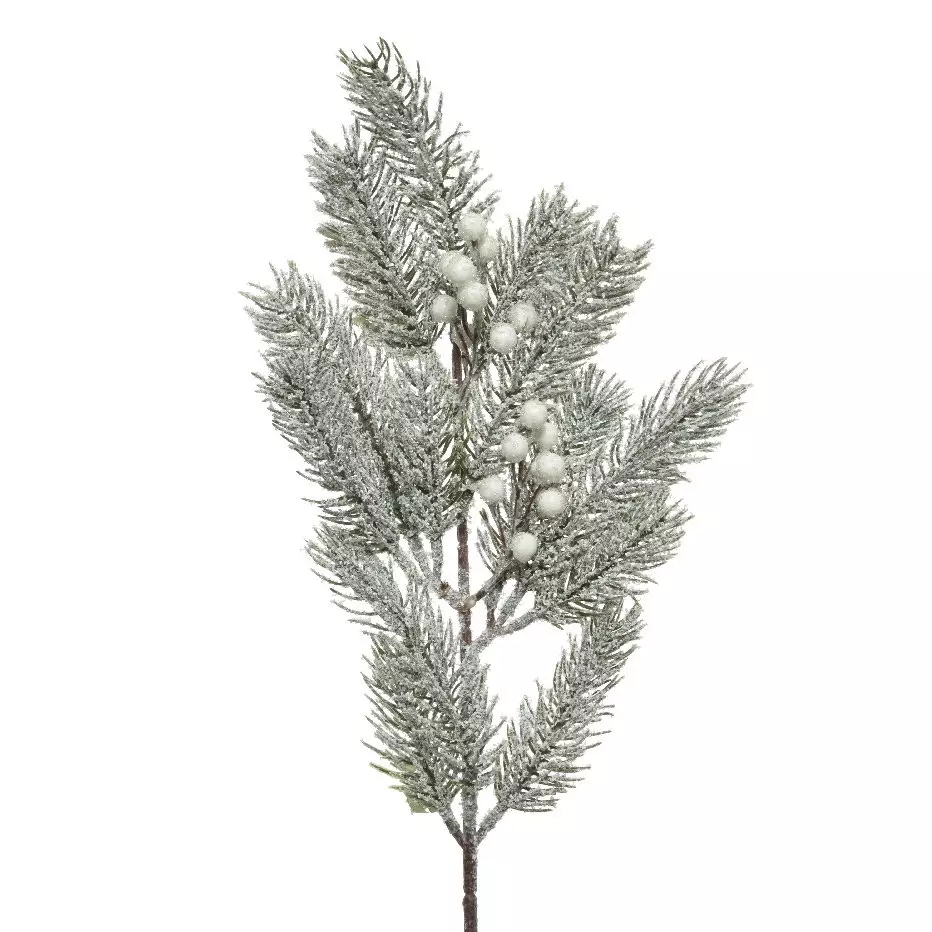 eminza Branche de sapin (52 cm) St-Moritz enneigé