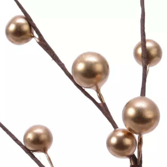 Eminza Branche Décorative Baie (26 Cm) Cantique Doré