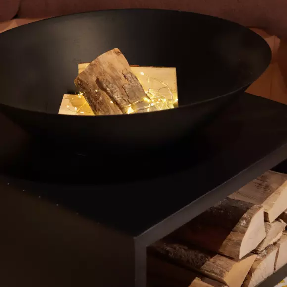 Eminza Brasero De Jardin (D75 X H58 Cm) Moderna Noir