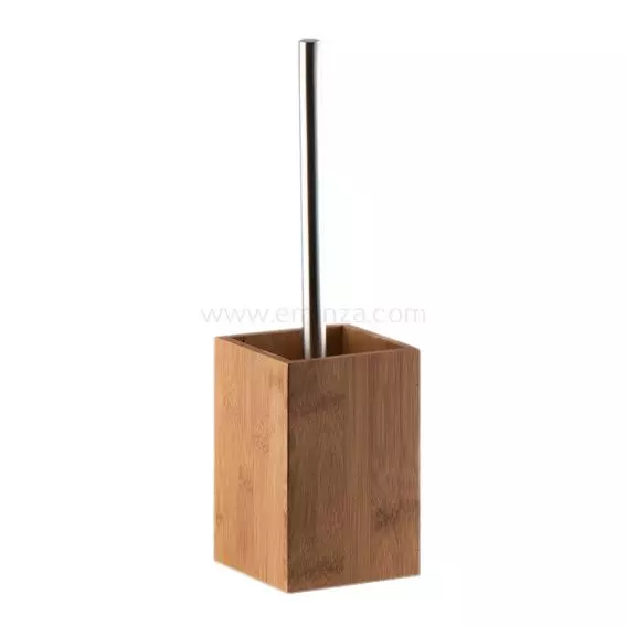 eminza Brosse de toilettes WC Bois & Bambou