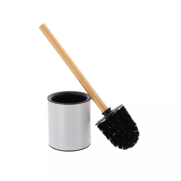 Eminza Brosse WC Métal Purebamboo Gris Clair