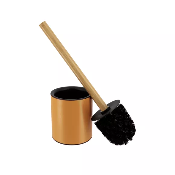 Eminza Brosse WC Métal Purebamboo Jaune Moutarde