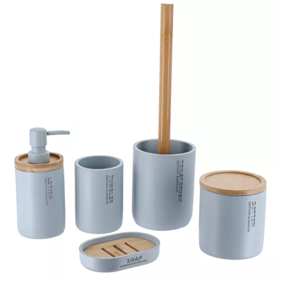 Eminza Brosse WC Polyrésine Purebamboo Bleu Clair