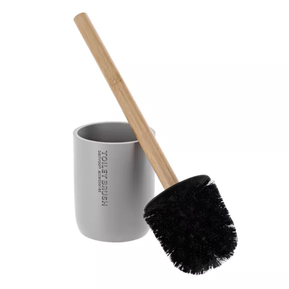 Eminza Brosse WC Polyrésine Purebamboo Gris Clair
