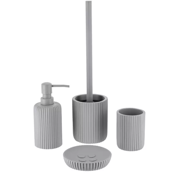 Eminza Brosse WC Timeless Strié Gris Clair