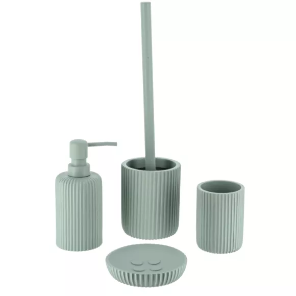 Eminza Brosse WC Timeless Strié Vert Eucalyptus