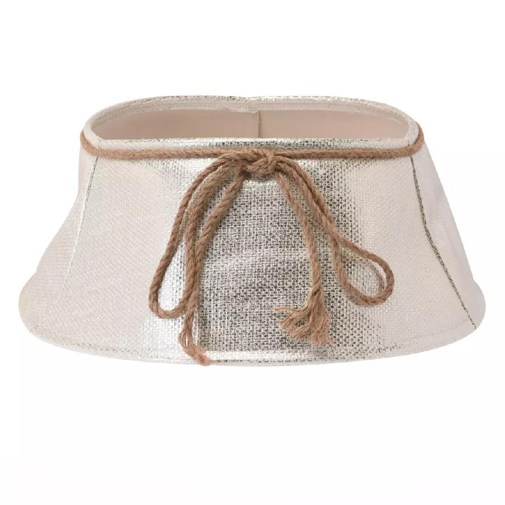 eminza Cache pied de sapin (D60 cm) Noeud Argent
