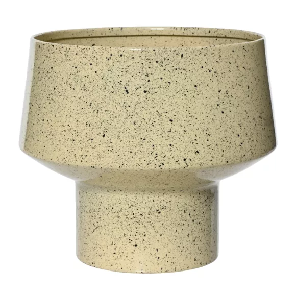 Eminza Cache-pot En Métal (H16 Cm) Terrazzo Beige