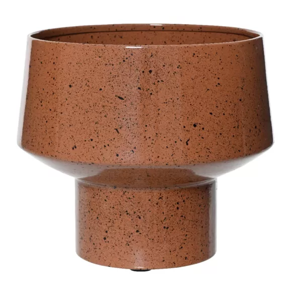 Eminza Cache-pot En Métal (H16 Cm) Terrazzo Marron