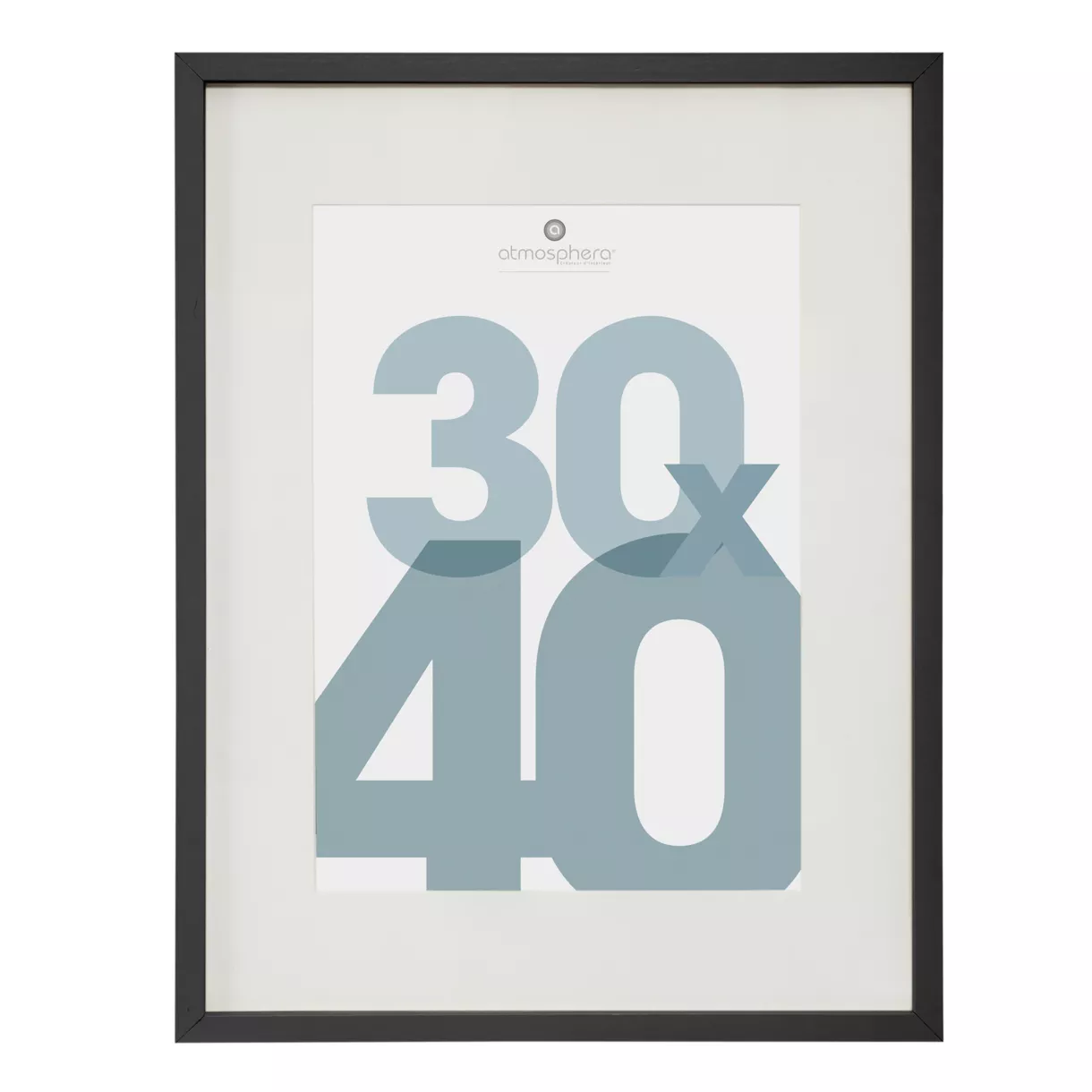 eminza Cadre photo bois mural (30 x 40 cm) Manu Noir