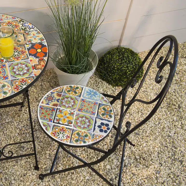 eminza Chaise de bistro pliable Braga - Multicolore