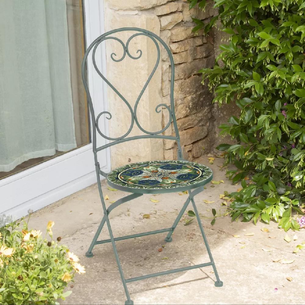 eminza Chaise de bistro pliable Cancùn Vert sauge