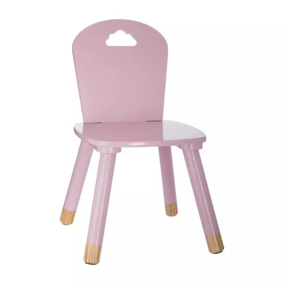 Eminza Chaise Enfant Bois (H50 Cm) Douceur Rose