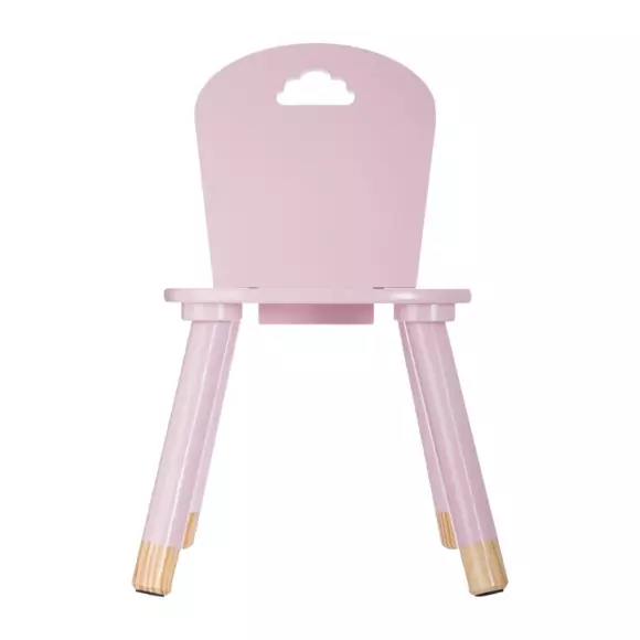 Eminza Chaise Enfant Bois (H50 Cm) Douceur Rose