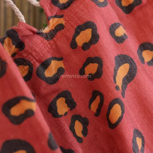 Eminza Chaise Hamac à Suspendre Léopard Terracotta