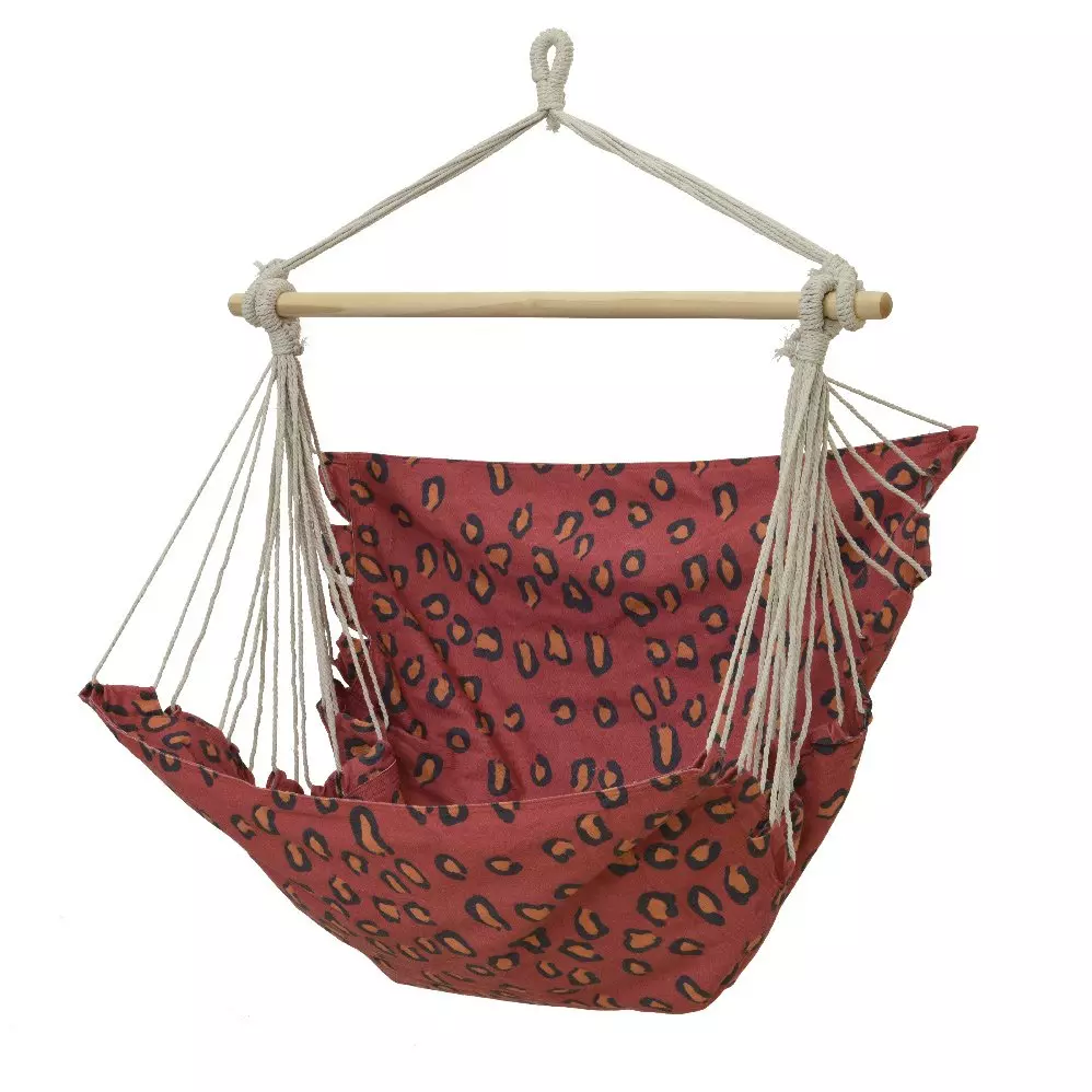 eminza Chaise Hamac à suspendre Léopard Terracotta