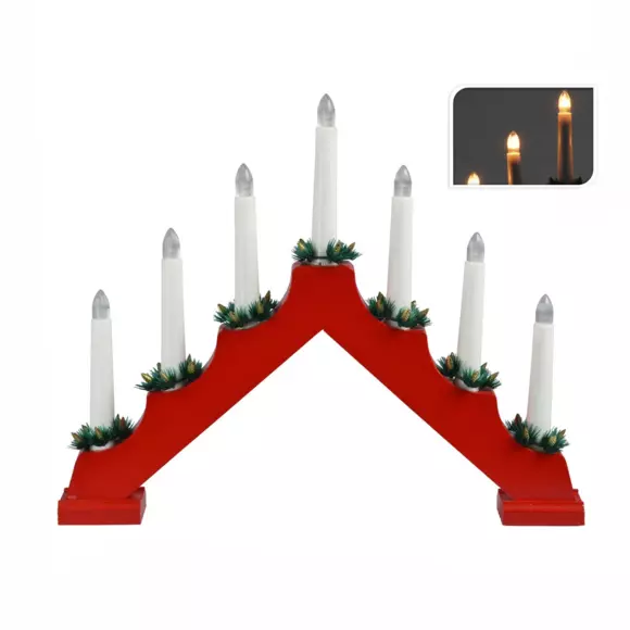 Eminza Chandelier Lumineux Minuteur Rouge