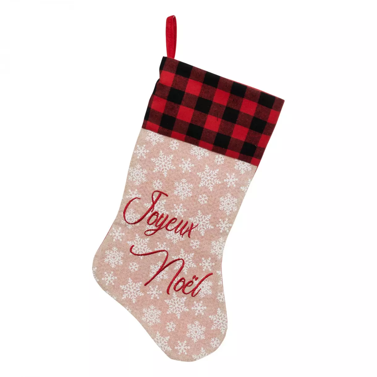 eminza Chaussette de Noël (H45 cm) Joyeux Noël