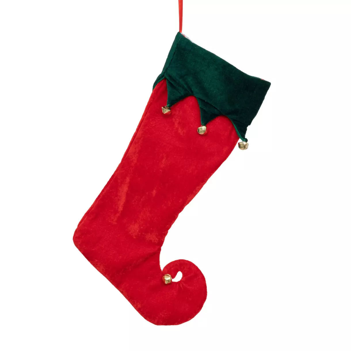 eminza Chaussette de Noël (H46 cm) Lutin Rouge