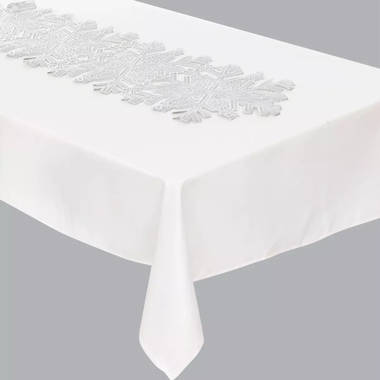 eminza Chemin de table (125 x 35 cm) Crystal Argent