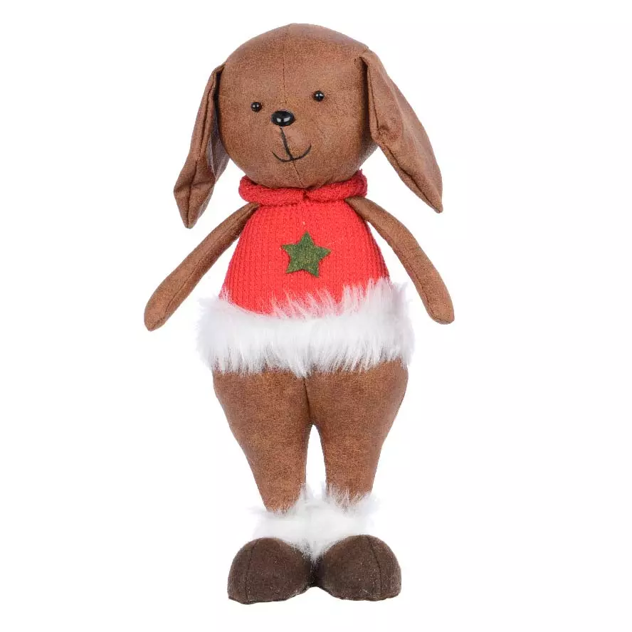eminza Chien de Noël déco (H51 cm) Archie
