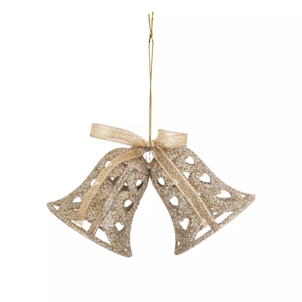 eminza Clochette de Noël Noeud (H12 cm) Naturel