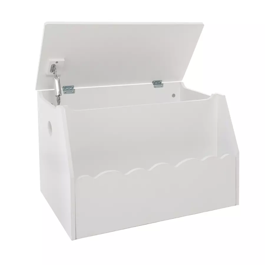 Eminza Coffre Enfant Bois (H38 Cm) Evan Blanc