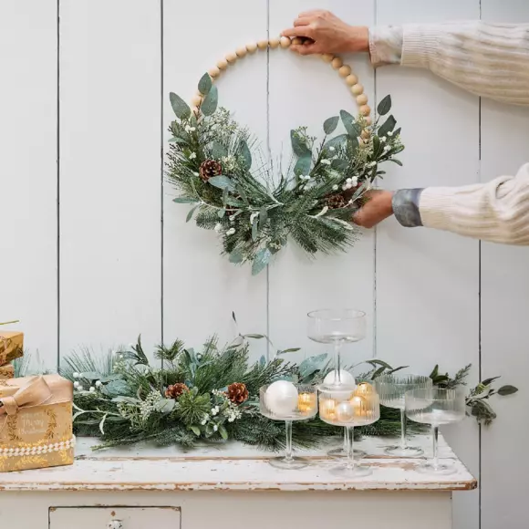 Eminza Couronne De Noël (D40 Cm) Brocéliande Verte
