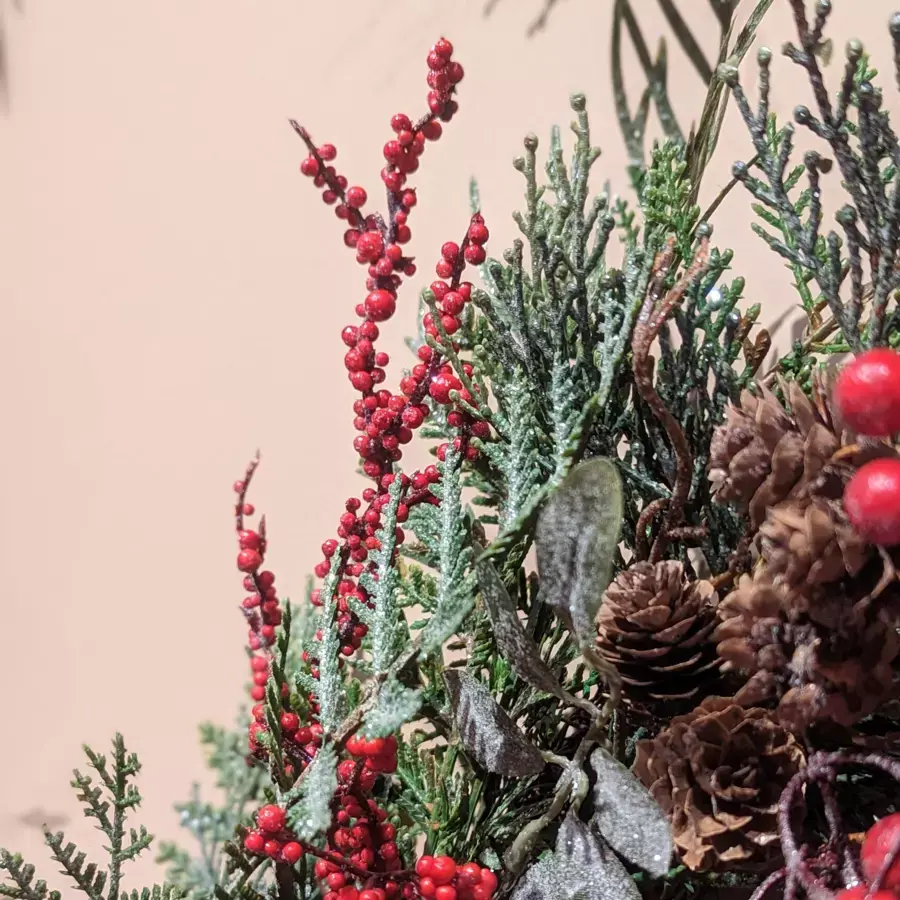 Eminza Couronne De Noël (D50 Cm) Baies Enchantées