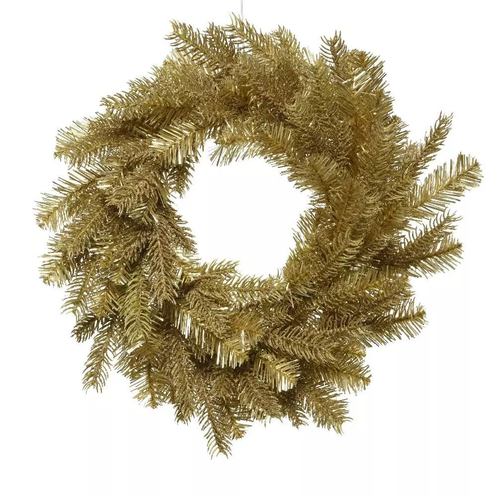 eminza Couronne de Noël (D50 cm) Tiffany Or