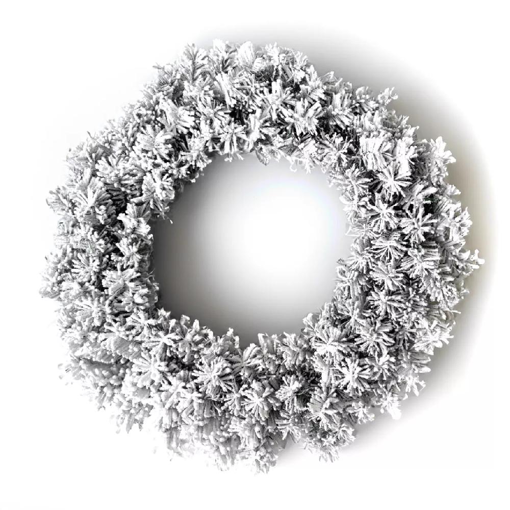 eminza Couronne de Noël (D60 cm) Royal Vert enneigé