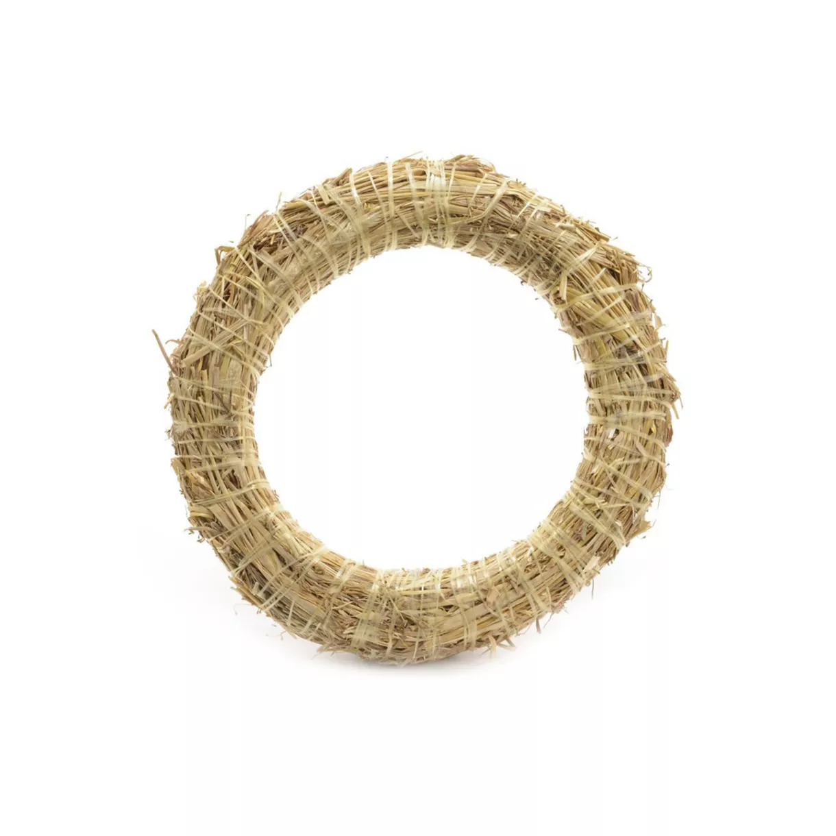 eminza Couronne de Noël en paille (D25 cm) à décorer