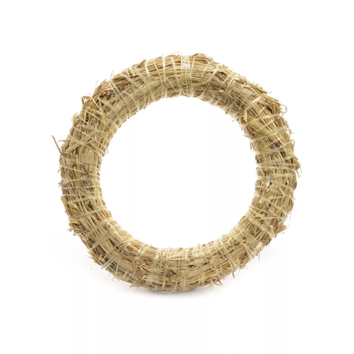 eminza Couronne de Noël en paille (D30 cm) à décorer