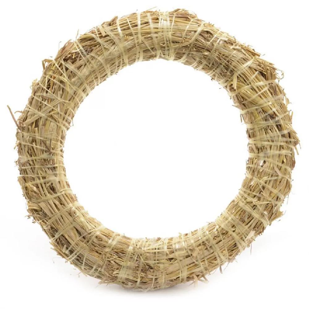 eminza Couronne de Noël en paille (D50 cm) à décorer