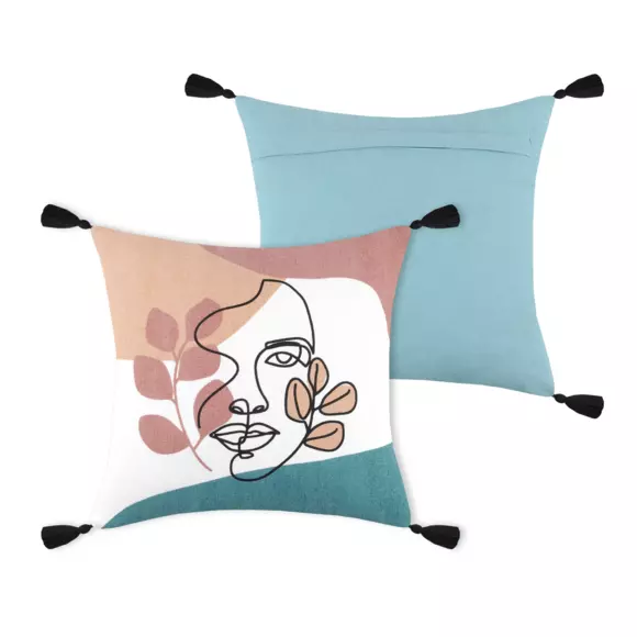 Eminza Coussin Carré (40 Cm) Esquisse Multicolore