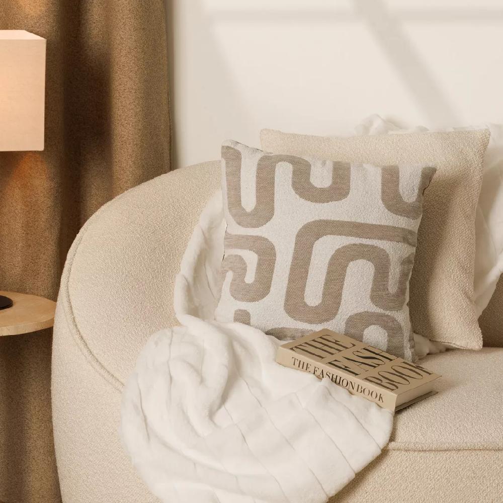 eminza Coussin carré (40 x 40 cm) Safina Beige