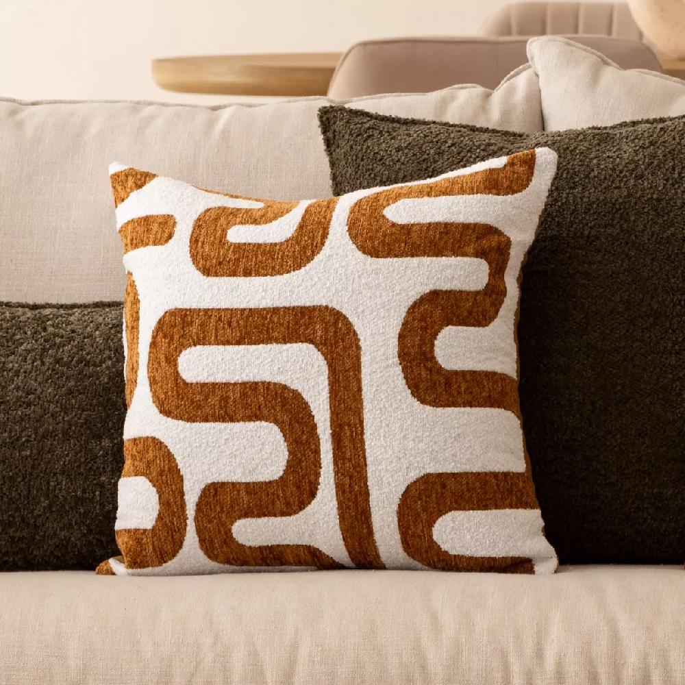 eminza Coussin carré (40 x 40 cm) Safina Marron