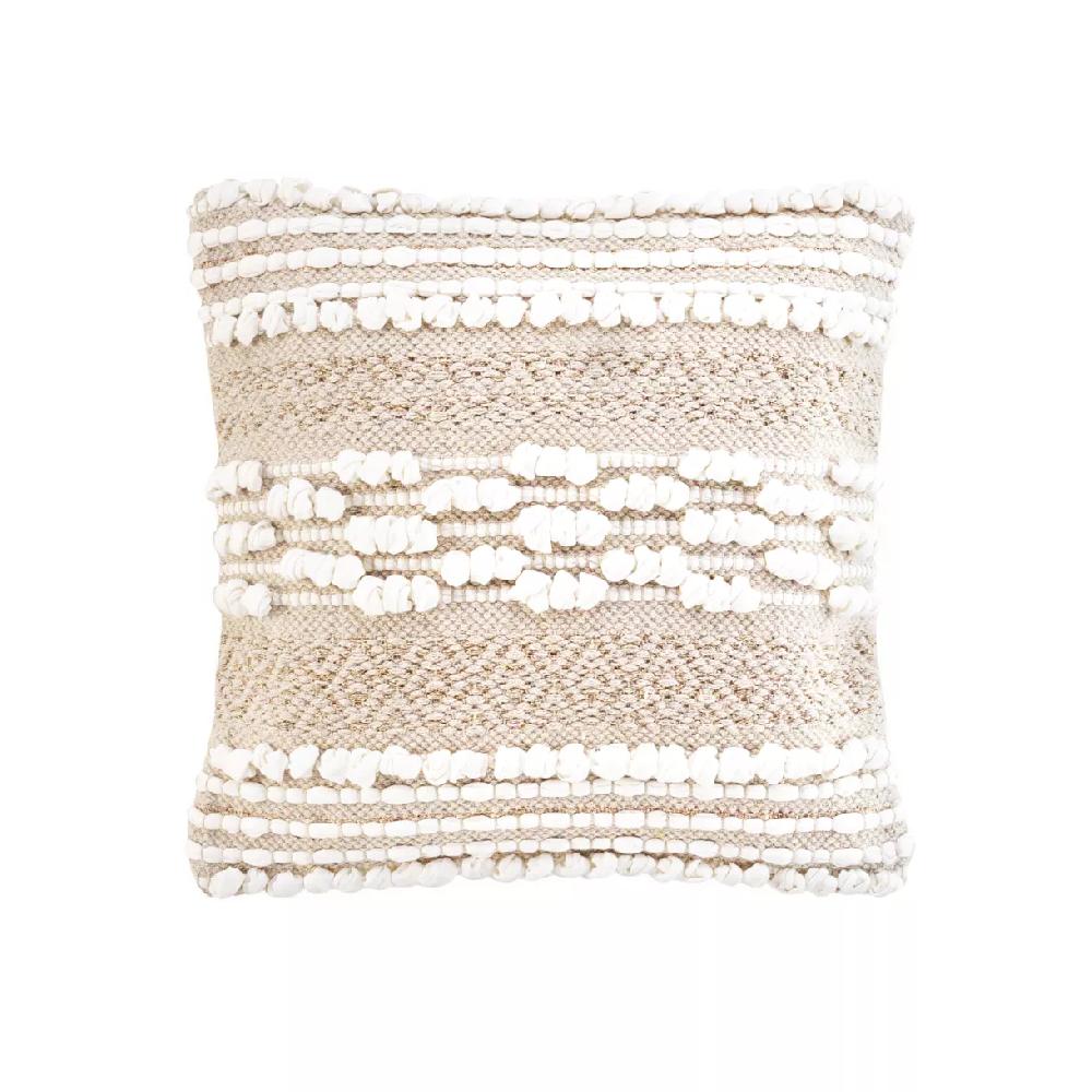 eminza Coussin carré coton (40 x 40 cm) Blanca Beige