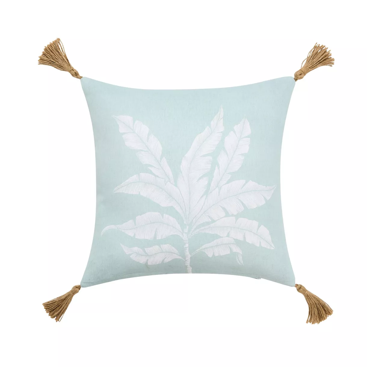 eminza Coussin carré coton (40 x 40 cm) Hera Bleu