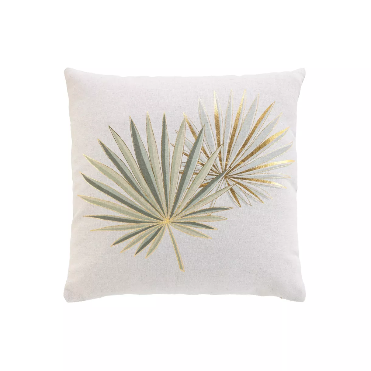 eminza Coussin carré coton (40 x 40 cm) Lotus Vert