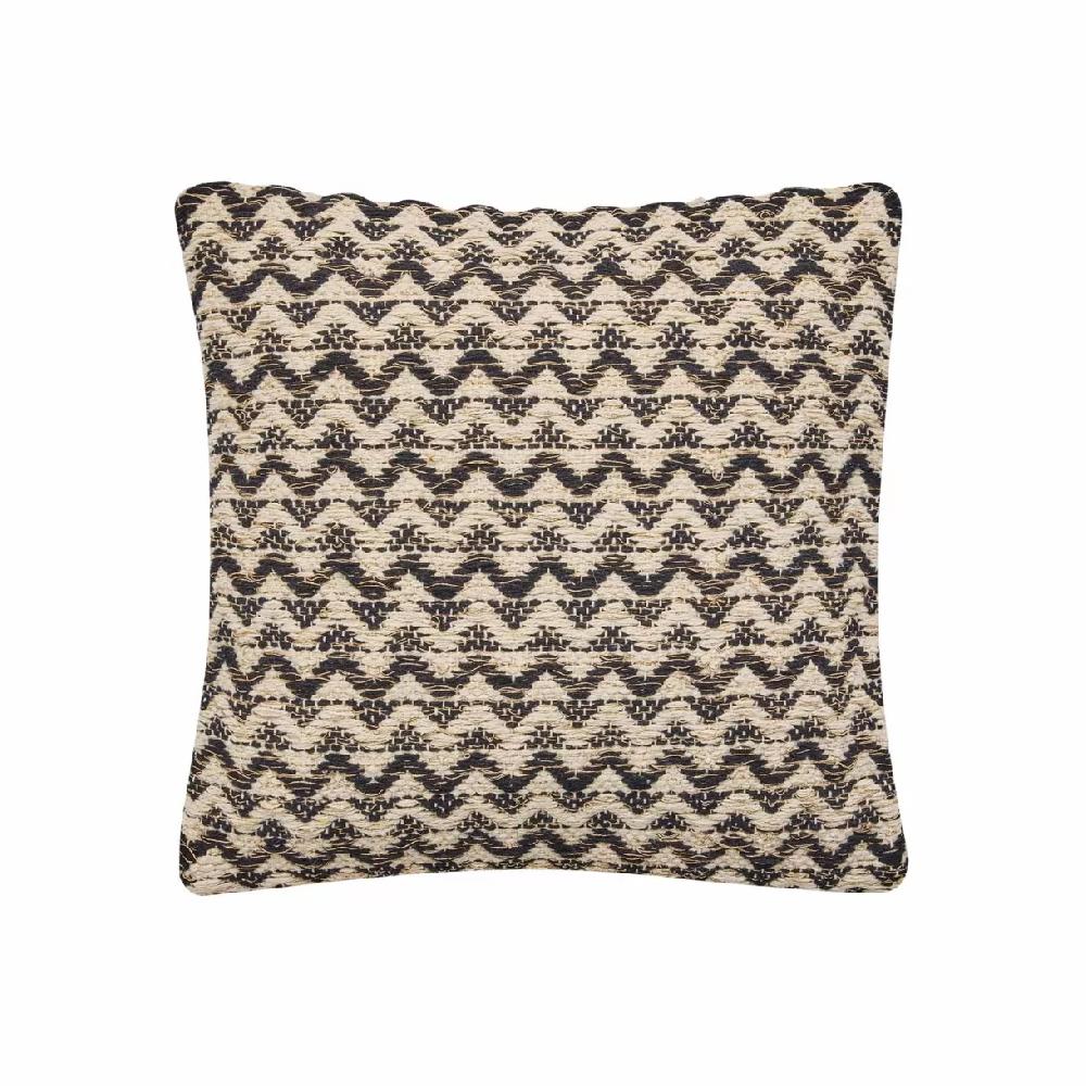 eminza Coussin carré coton (40 x 40 cm) Loumeo Noir