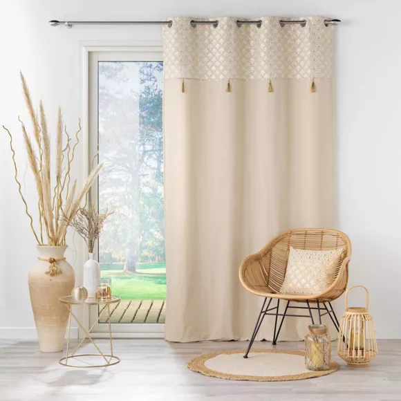 Eminza Coussin Carré Coton (40 X 40 Cm) Rafina Beige