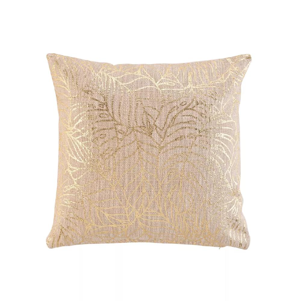 eminza Coussin carré coton (40 x 40 cm) Solea Or