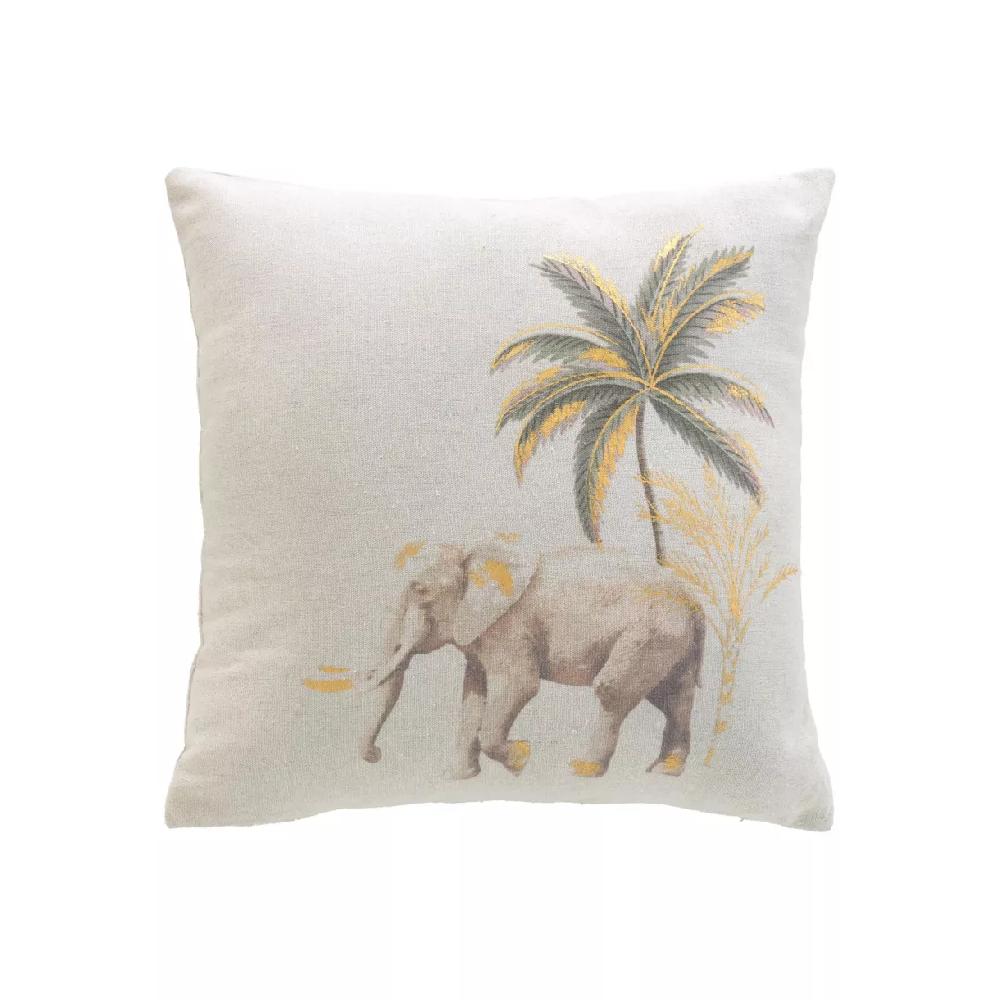 eminza Coussin carré coton (45 x 45 cm) Willo Ecru