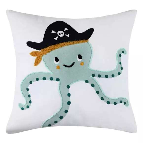 Eminza Coussin Carré Enfant (40 Cm) Edouard Bleu