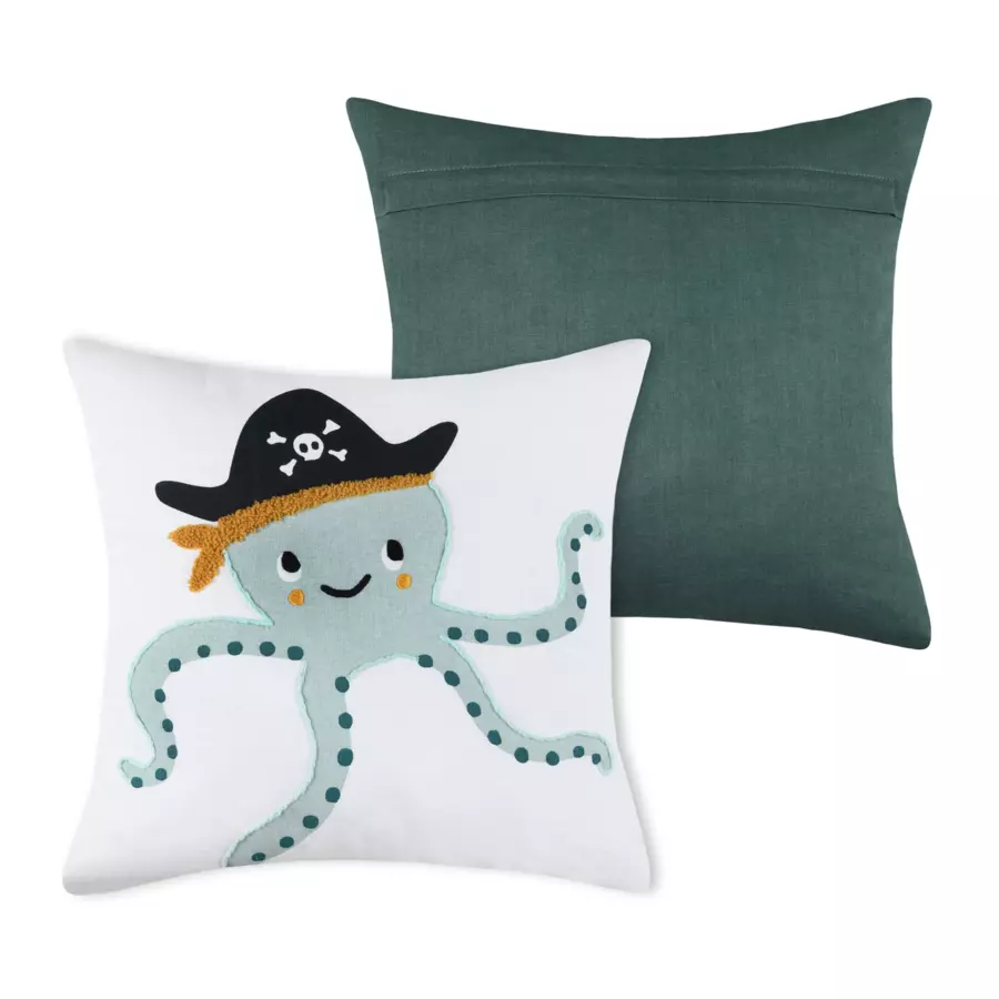 Eminza Coussin Carré Enfant (40 Cm) Edouard Bleu