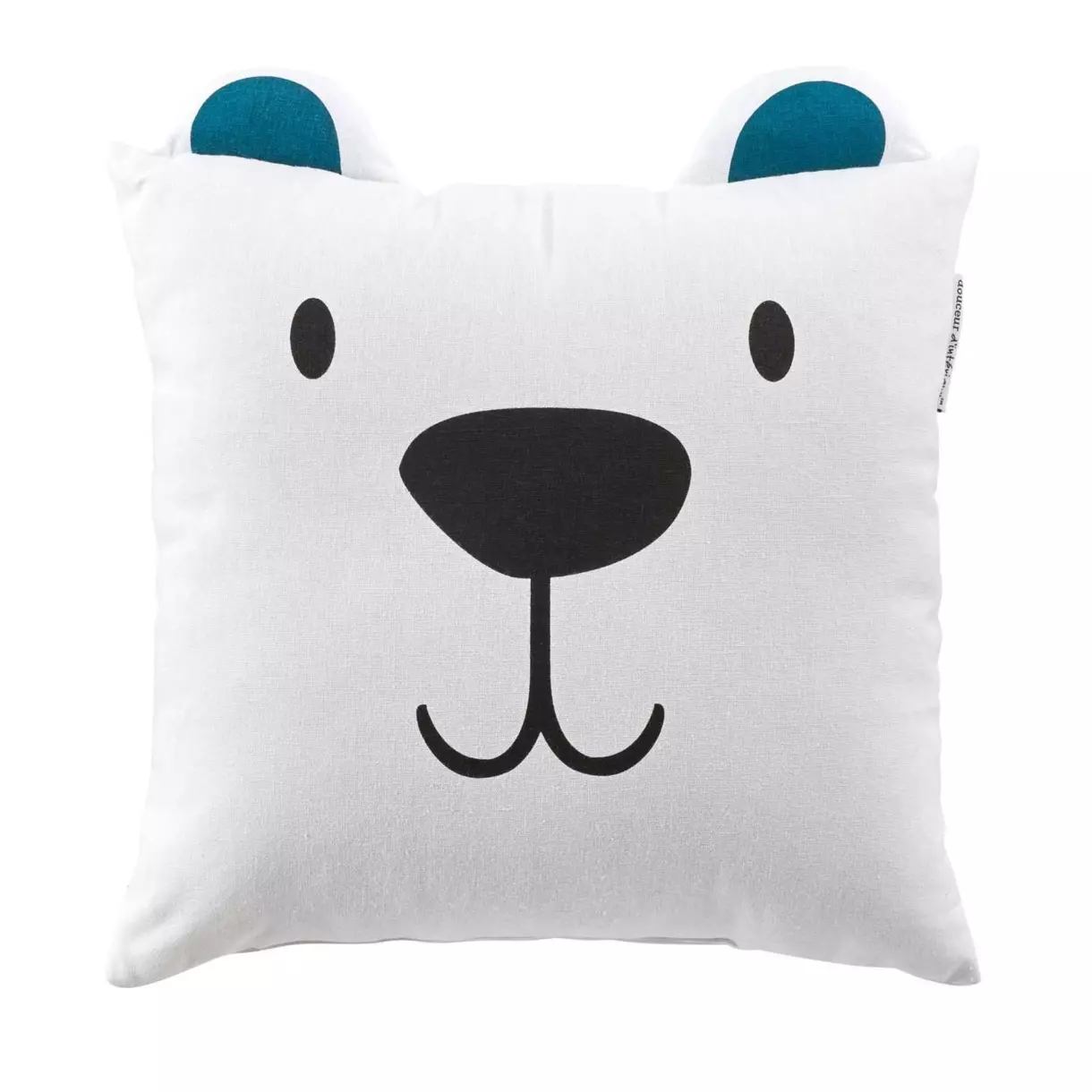 eminza Coussin carré enfant Igloo Blanc